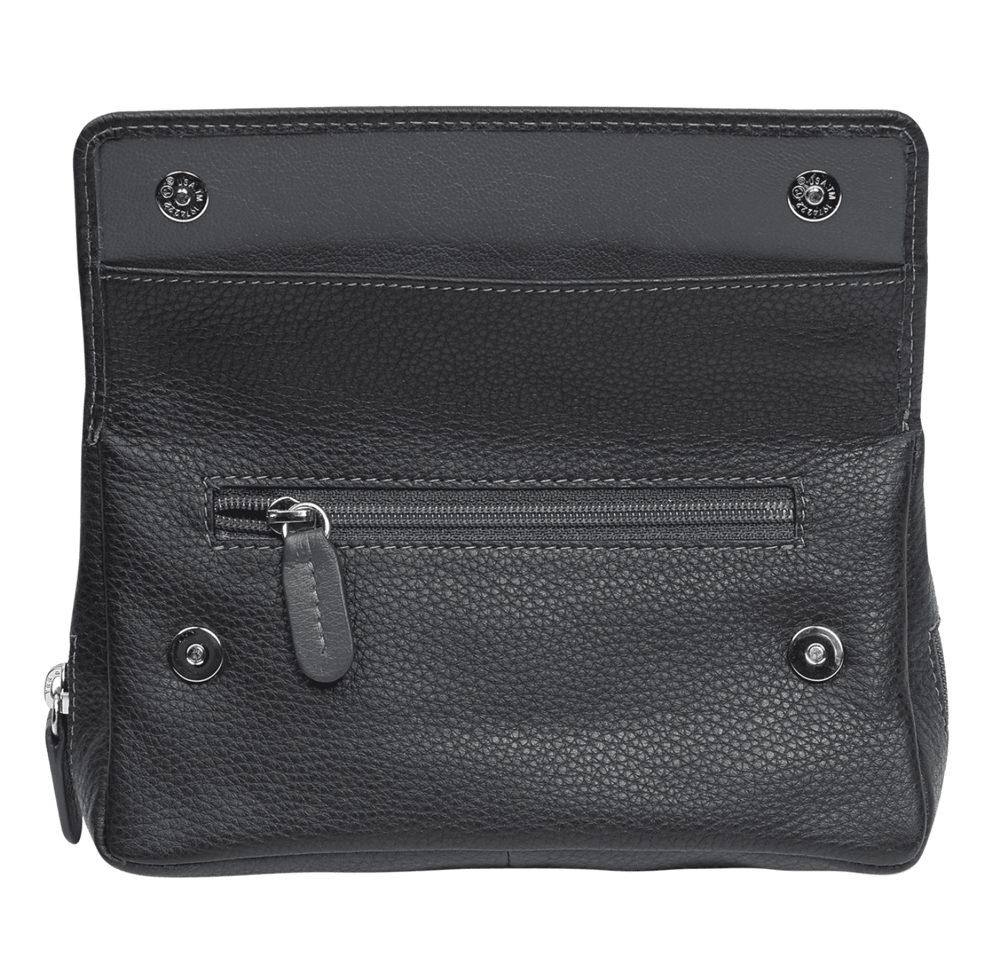 comoy-s-tabakbeutel-leder-schwarz-grau-1-pfeife image 2