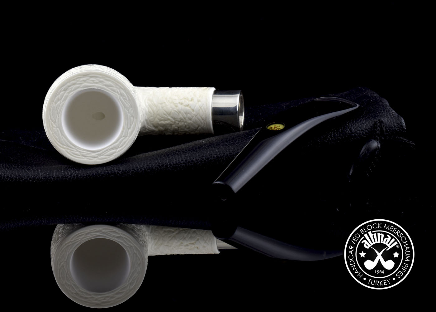 altinay-spigot-army-bent-billiard-meerschaumpfeife-silber image 7
