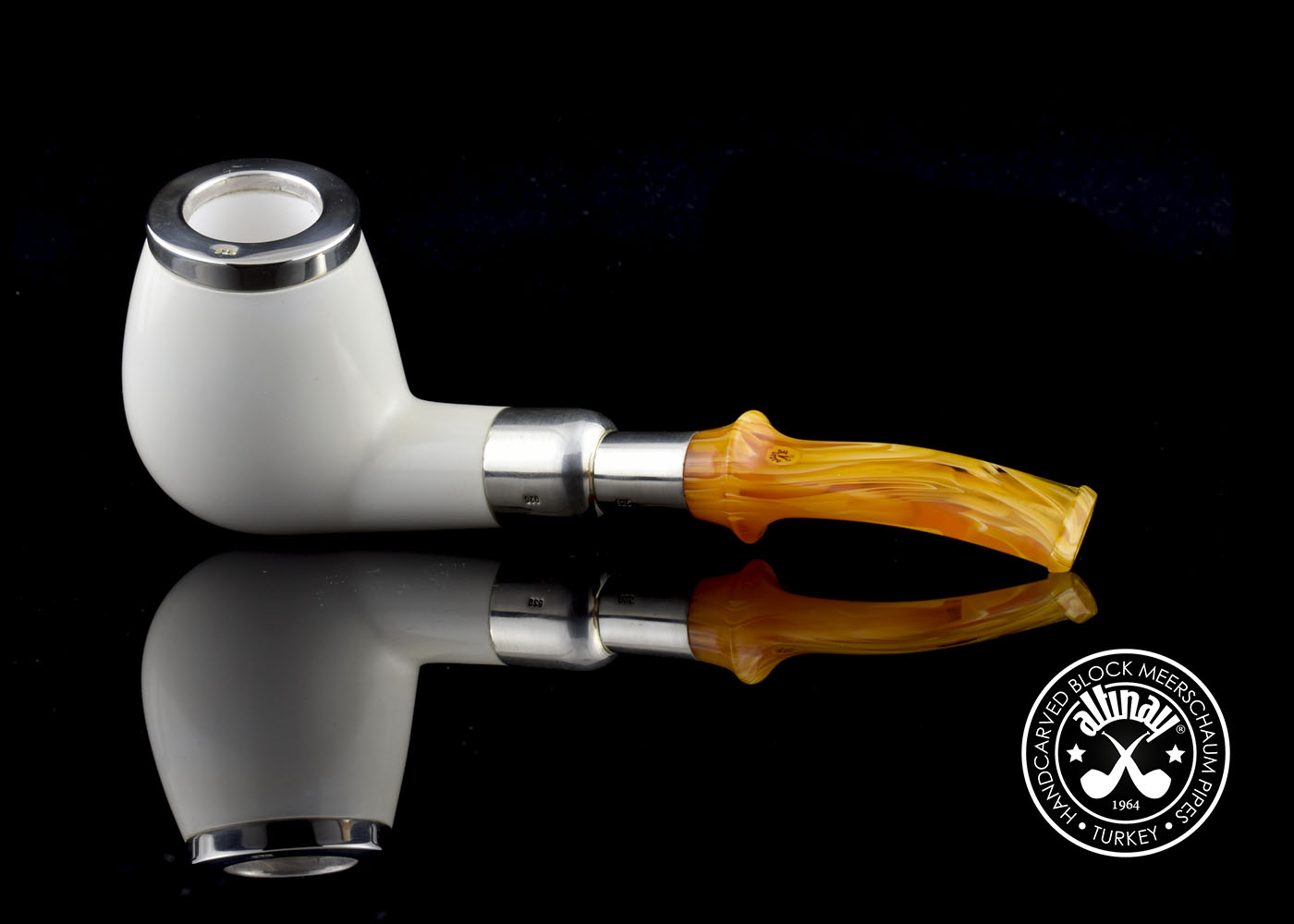 altinay-spigot-army-billiard-silver-meerschaumpfeife-2 image 4