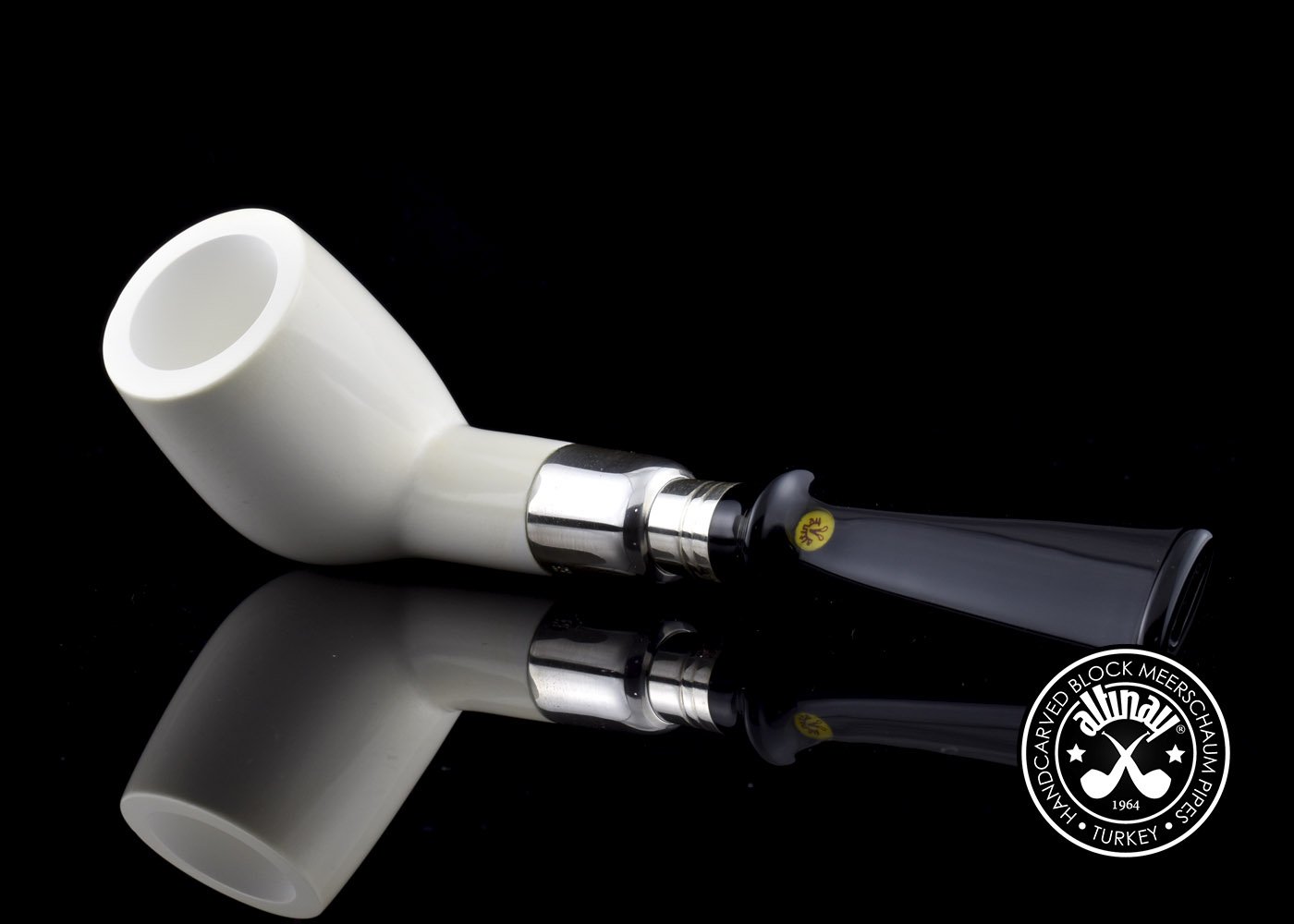 altinay-spigot-billiard-meerschaumpfeife-silber-3 image 4