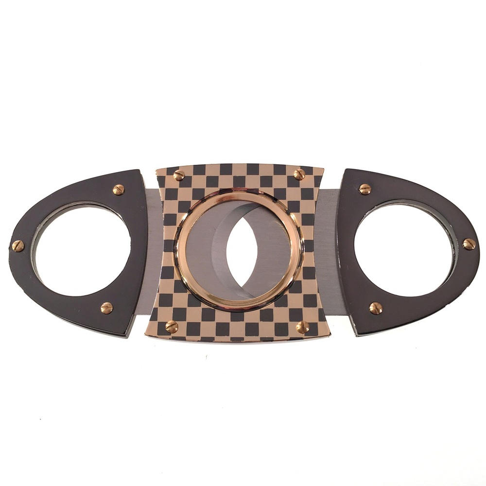 checkerboard-guillotine-zigarrenschneider-chrom-gold-doppelklinge image 2