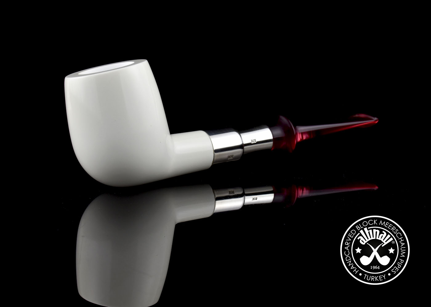 altinay-spigot-army-billiard-silver-spigot-pfeife-meerschaum image 2