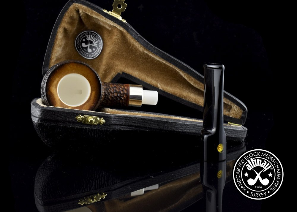 altinay-black-barrel-30098-tabakpfeife-meerschaum-silberband image 7