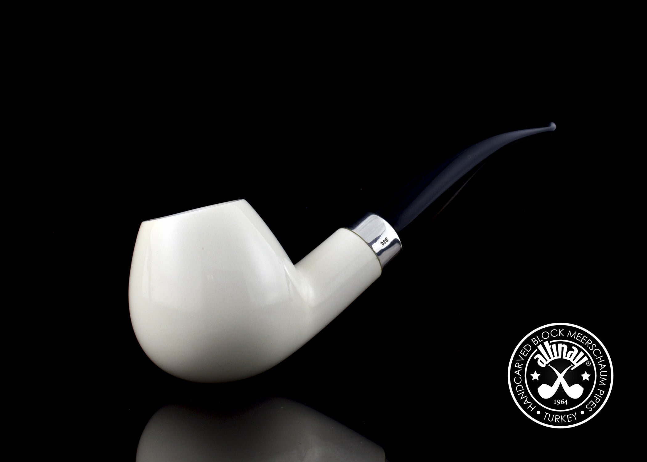 altinay-classic-meerschaum-apple-tabakpfeife-glatt-natur image 1