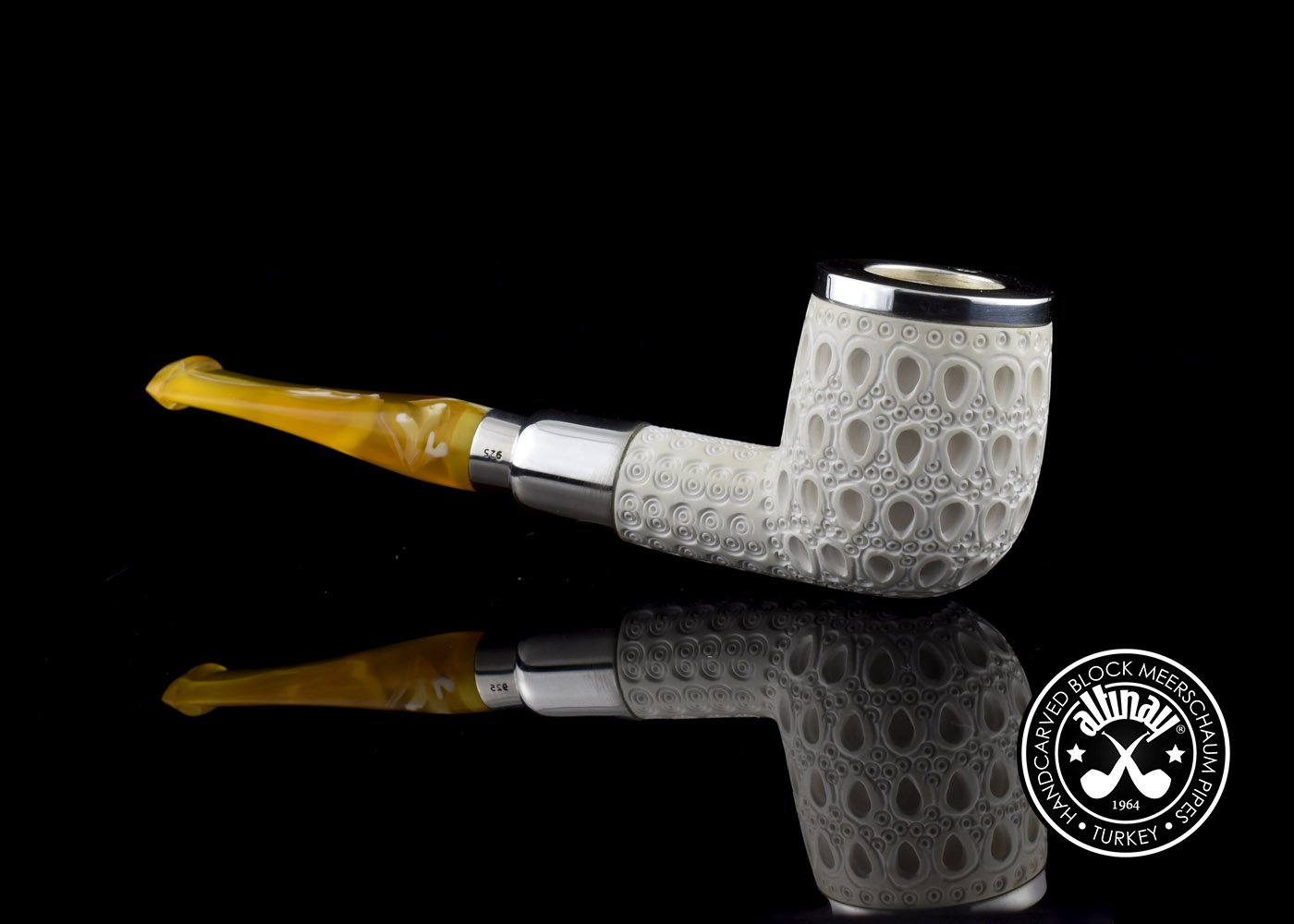 altinay-spigot-billiard-meerschaumpfeife-top-silber image 6