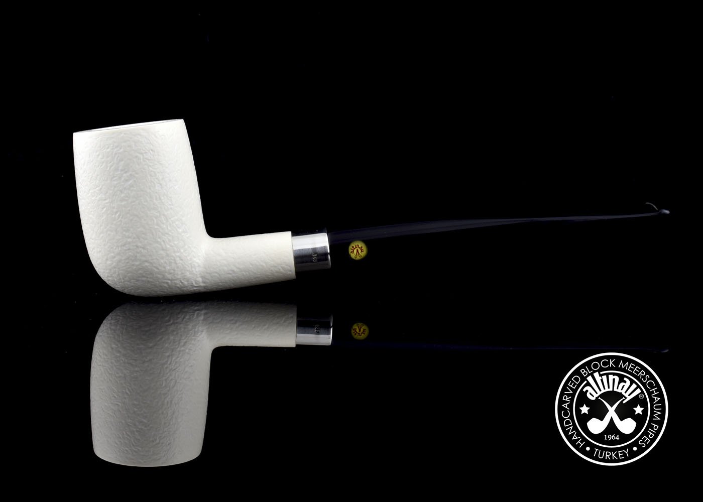 altinay-classic-bing-billiard-meerschaumpfeife-silberring-2 image 2