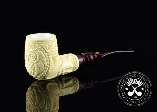 altinay-classic-owl-meerschaumpfeife-halbgebogen-relief image 1