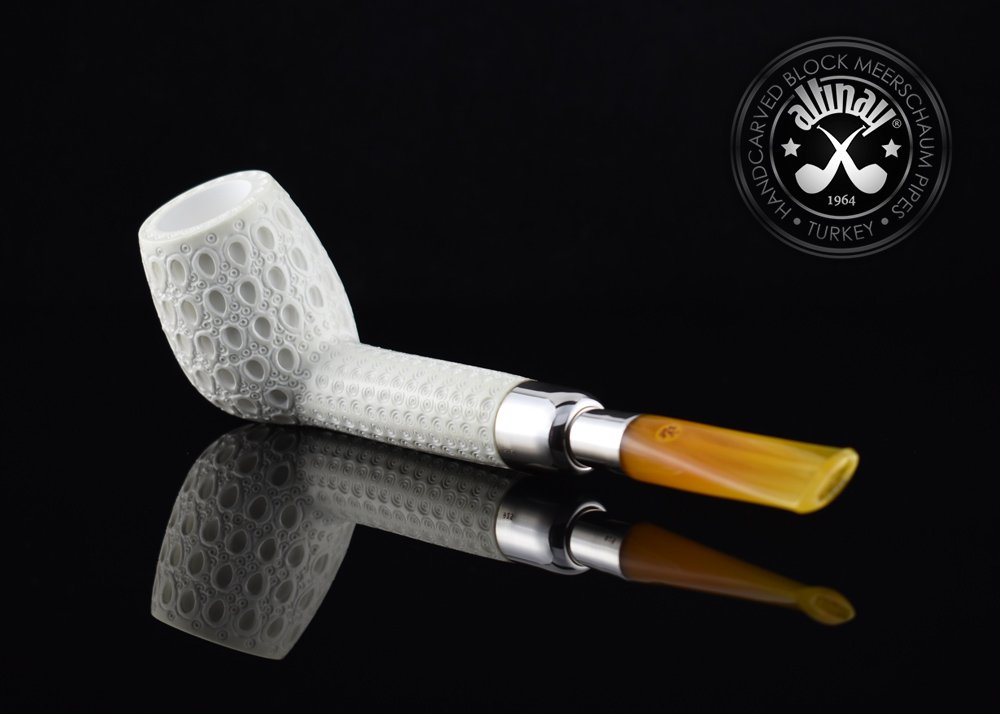 altinay-spigot-lovat-15159-latticed-meerschaumpfeife-silber image 5