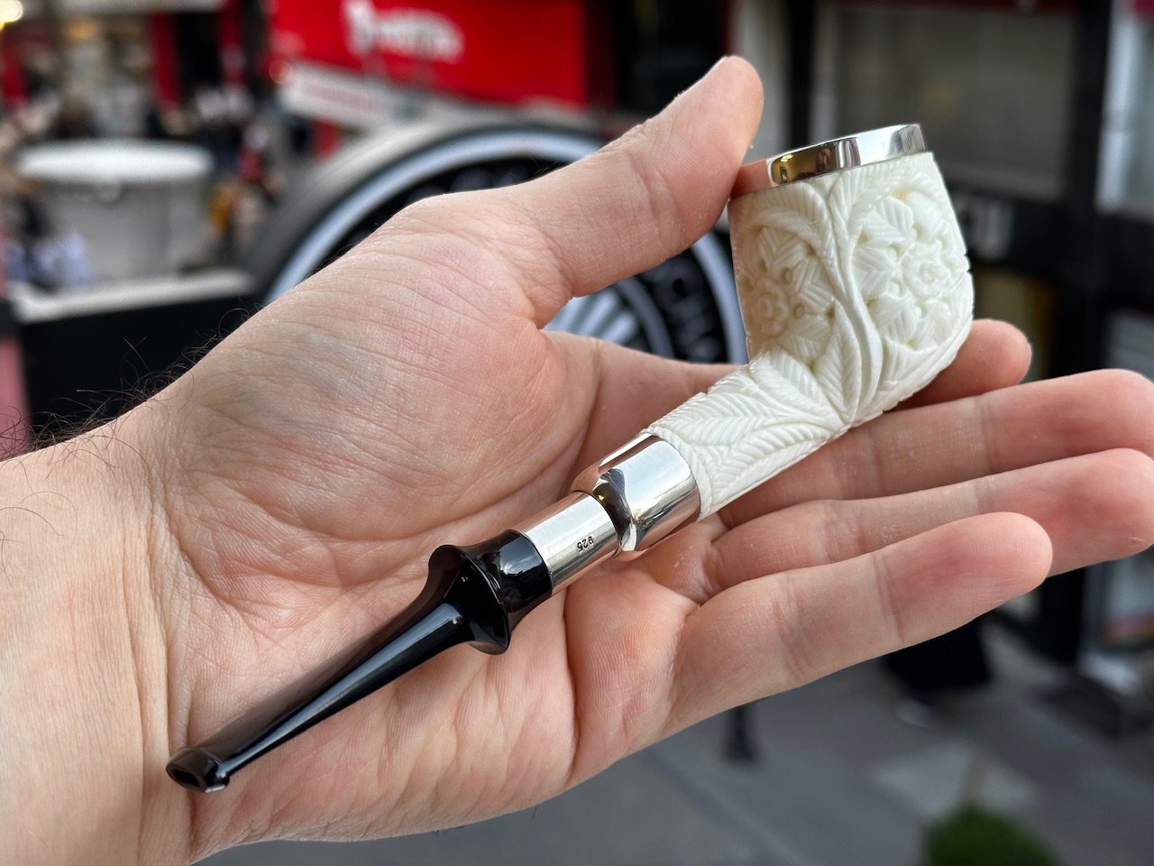 altinay-spigot-top-silver-billiard-meerschaumpfeife-silber-2 image 2