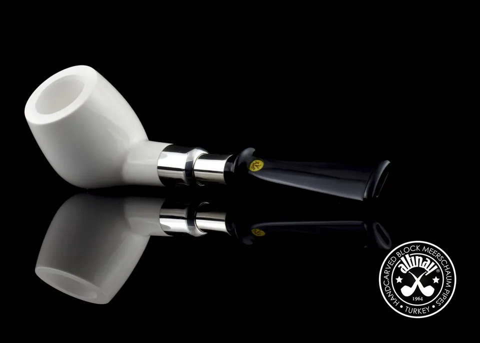 altinay-spigot-apple-meerschaumpfeife-silberring image 1