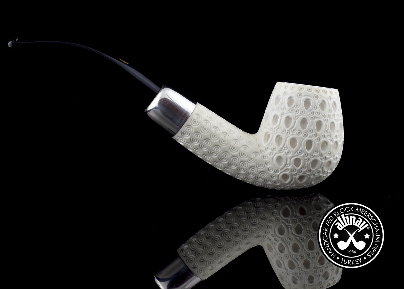 altinay-spigot-bent-billiard-silber-army-meerschaumpfeife image 4