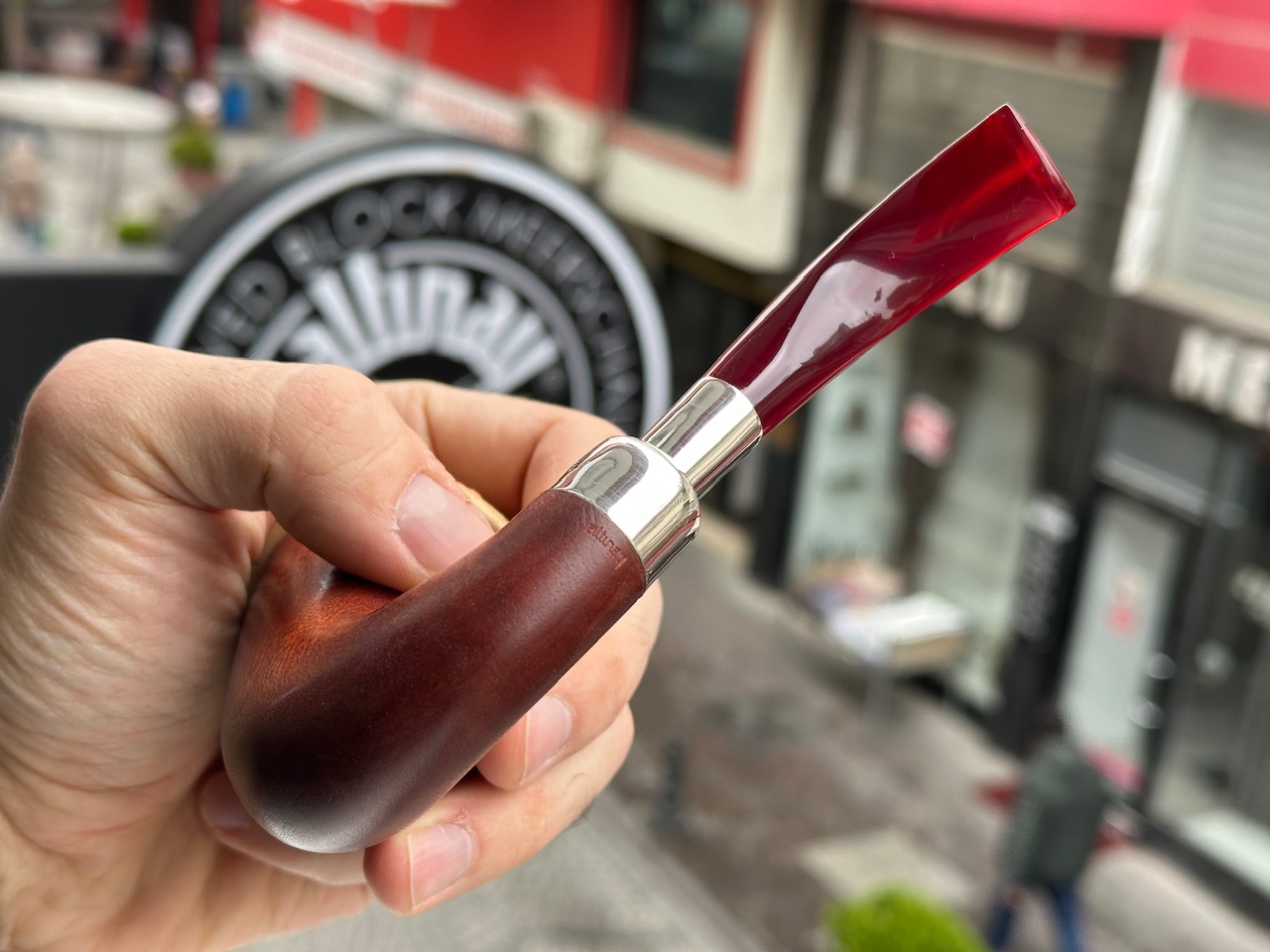 altinay-calabash-mahagoni-tabakpfeife-silber-meerschaum image 6