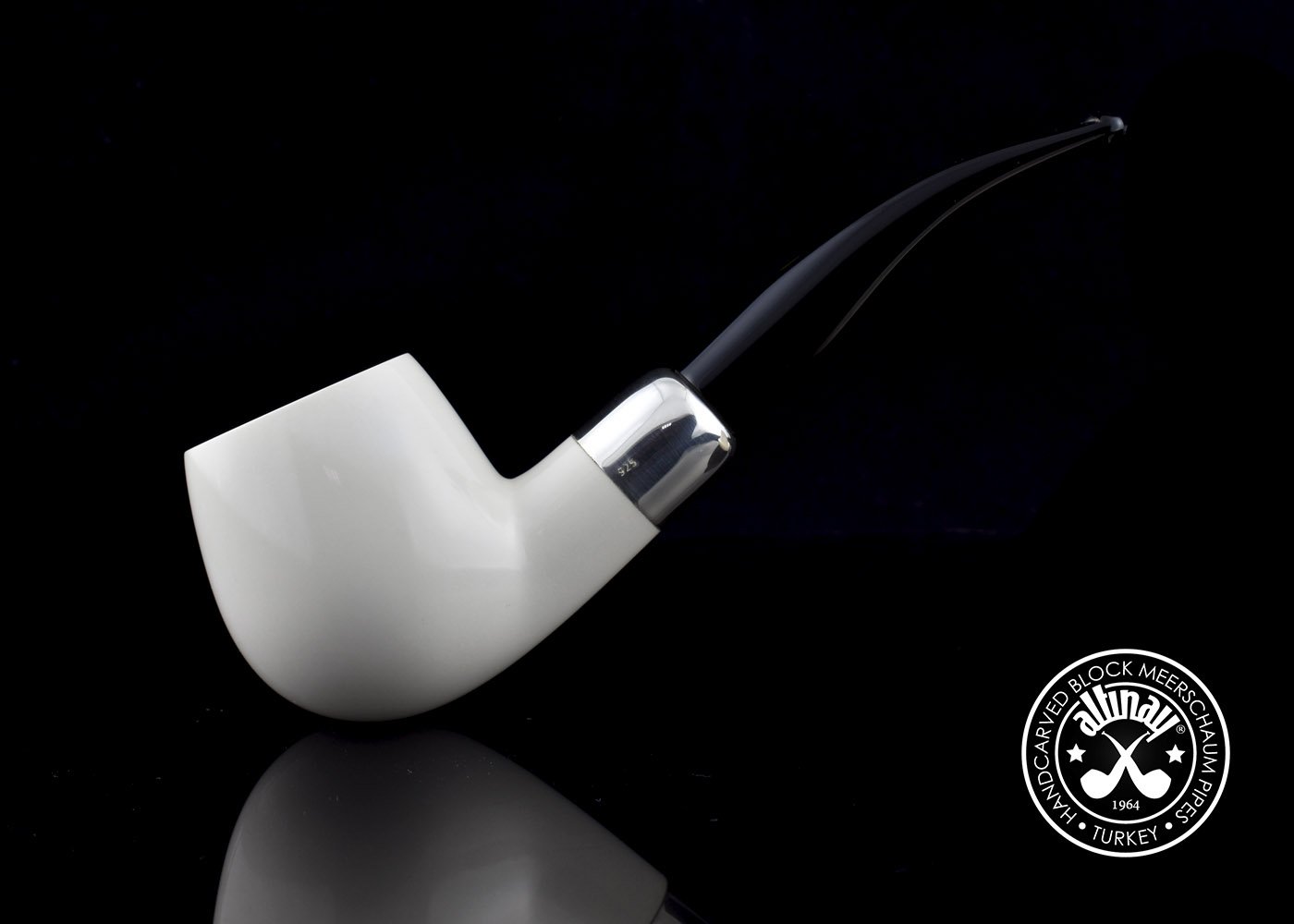 altinay-spigot-army-bent-silver-army-meerschaumpfeife-gebogen image 2