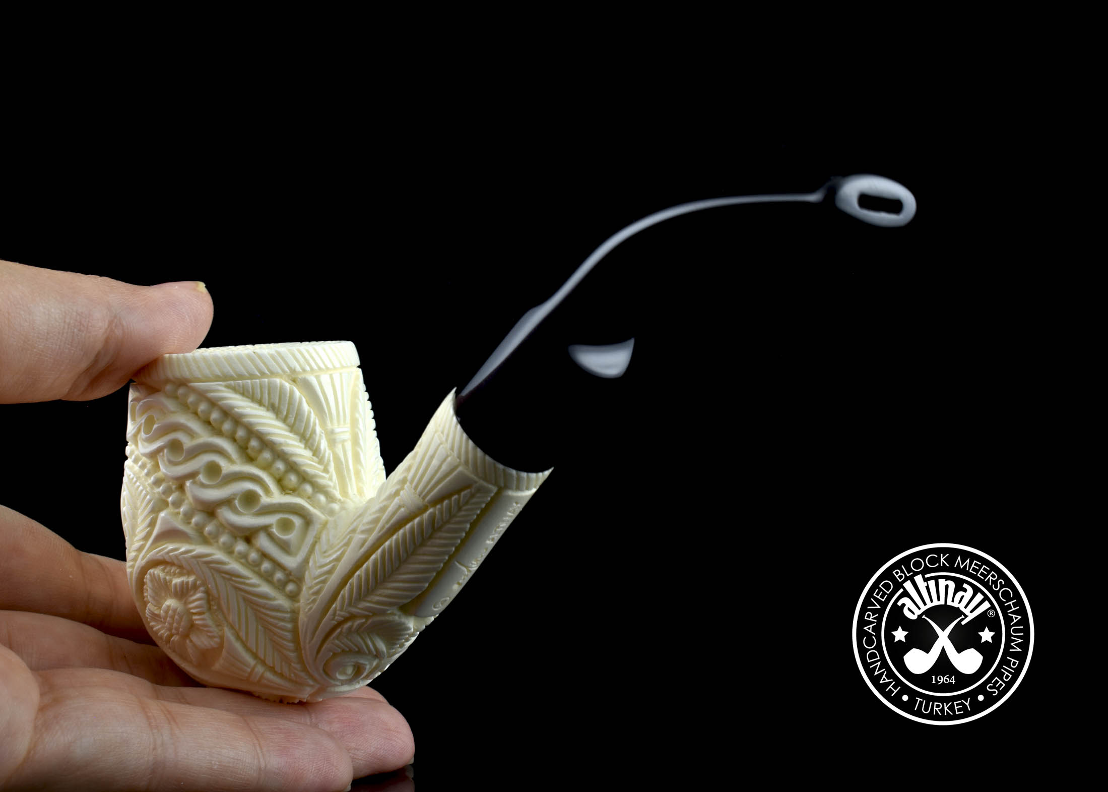 altinay-classic-bent-billiard-meerschaumpfeife-drache-motiv image 7