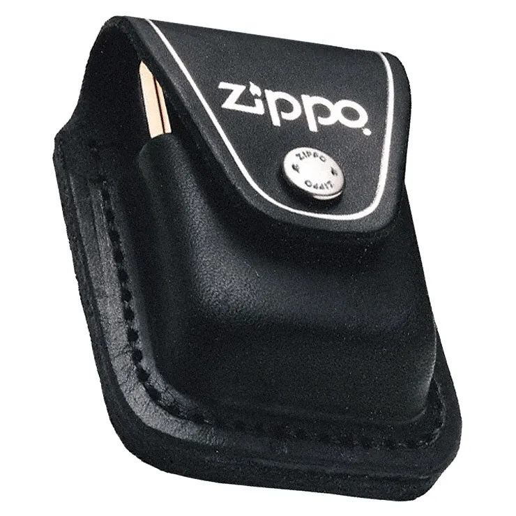 zippo-feuerzeug-etui-leder-schwarz-mit-g-rtelclip image 1