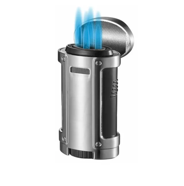 visol-rhino-quad-torch-zigarrenfeuerzeug-chrom-4-flammig image 1