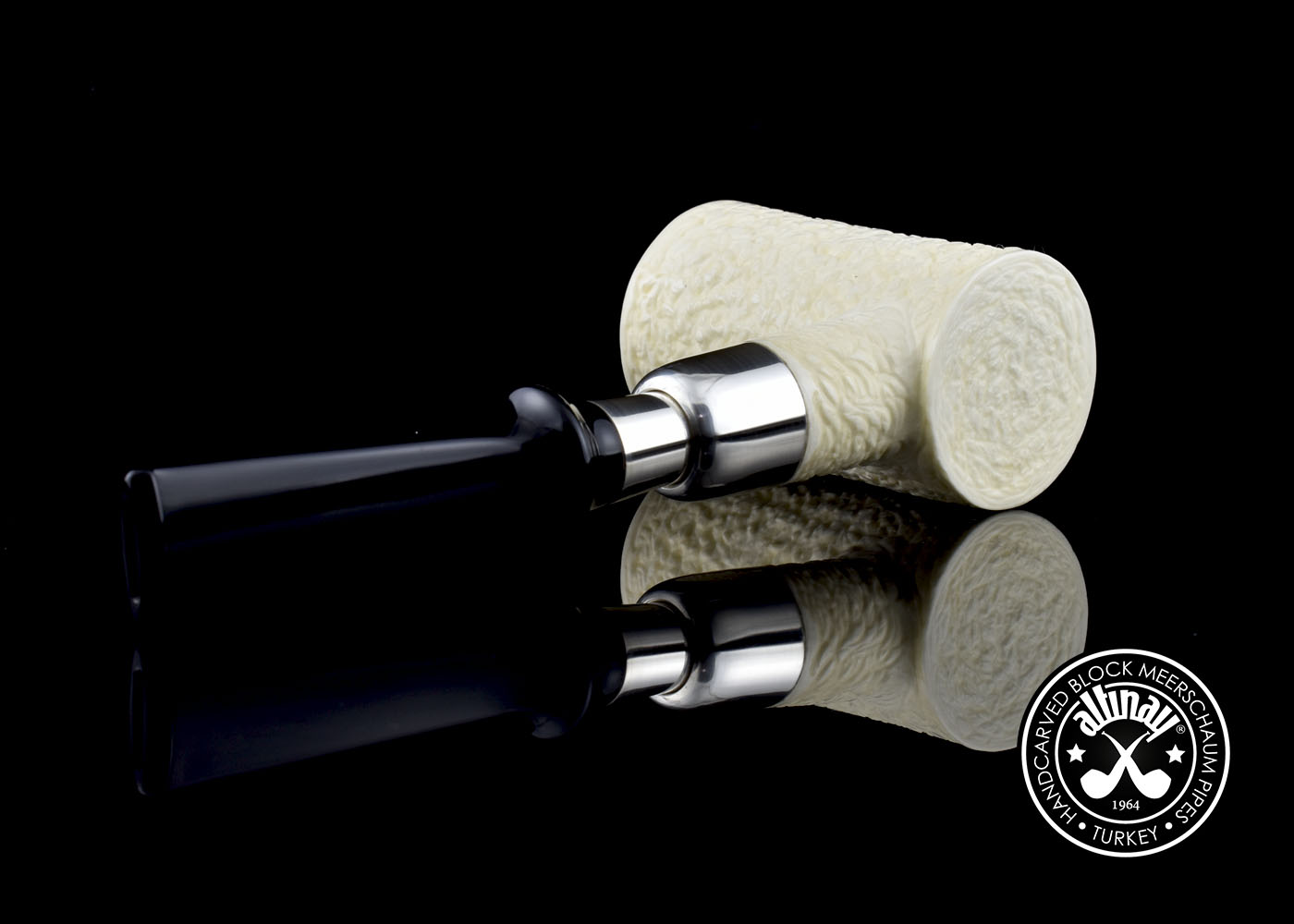 altinay-spigot-poker-meerschaumpfeife-silberring image 3