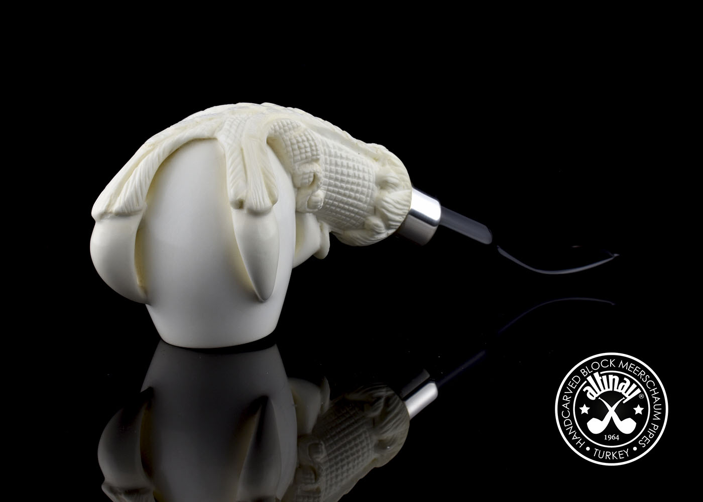 altinay-eagle-s-claw-kralle-meerschaumpfeife-silberband image 7