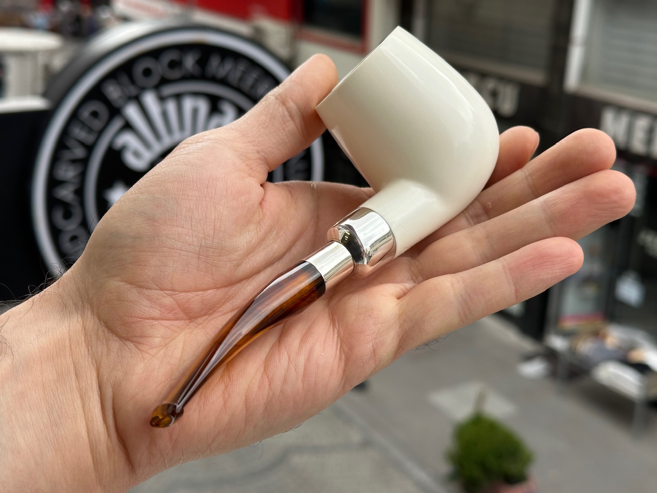 altinay-spigot-billiard-meerschaumpfeife-silber-4 image 4