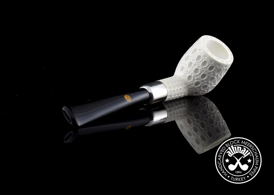 altinay-spigot-army-billard-meerschaumpfeife-silber-tabakpfeife image 1