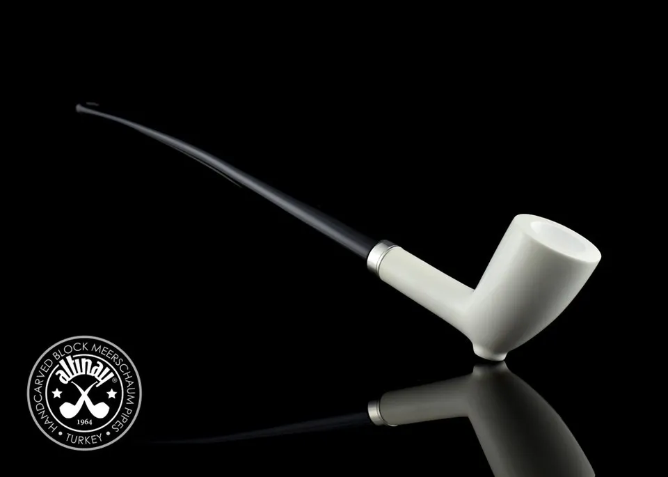 altinay-classic-cutty-churchwarden-23479-meerschaumpfeife-silberring image 1