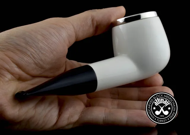 altinay-classic-chubby-billiard-meerschaumpfeife-silber image 1