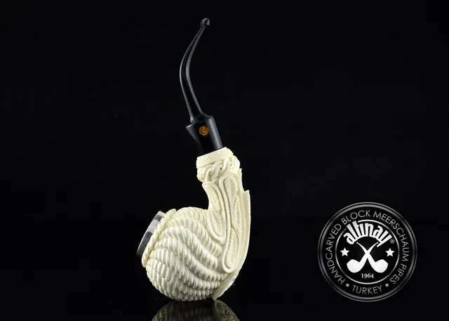 altinay-classic-wicker-meerschaumpfeife-silberdeckel-geflochten image 1