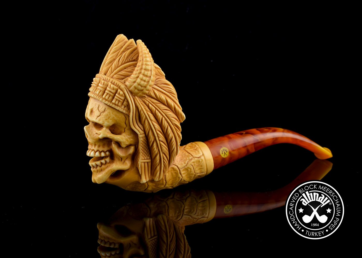 altinay-classic-skull-viking-meerschaumpfeife-figur image 2