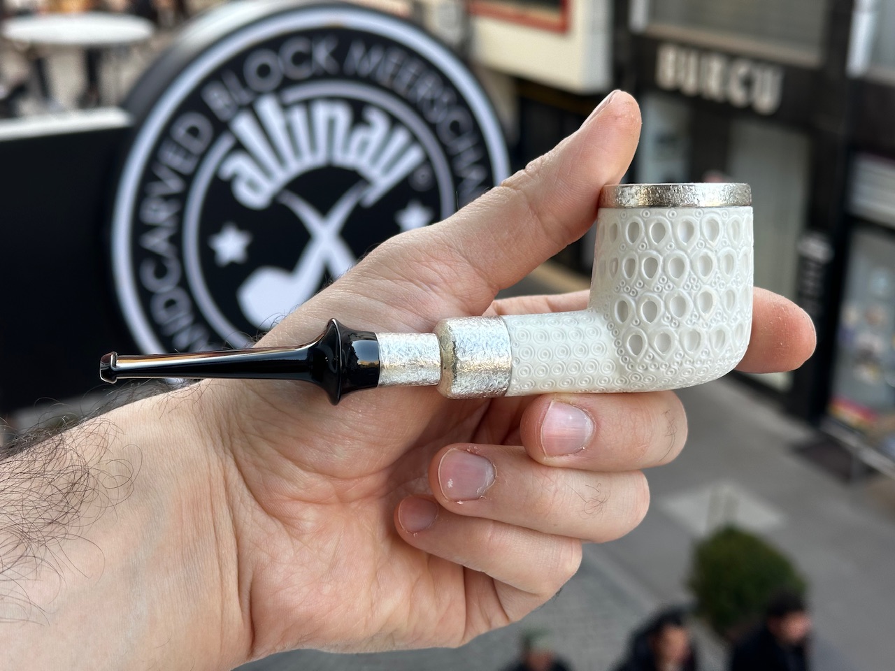 altinay-spigot-army-top-silver-billiard-meerschaumpfeife image 3