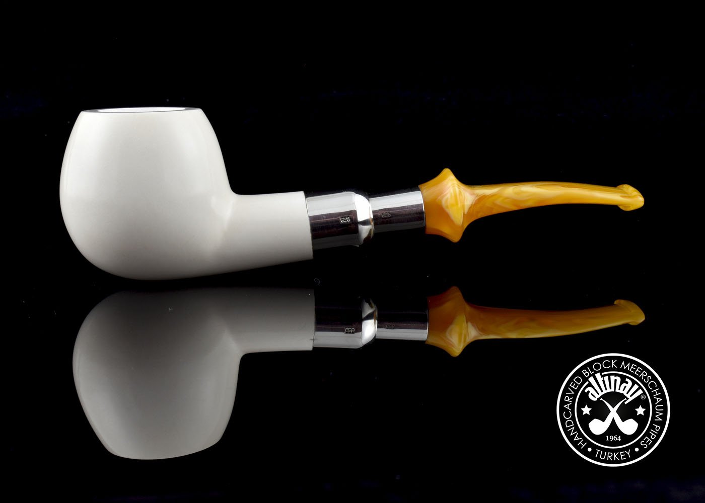 altinay-spigot-army-apple-meerschaumpfeife-silber-2 image 3