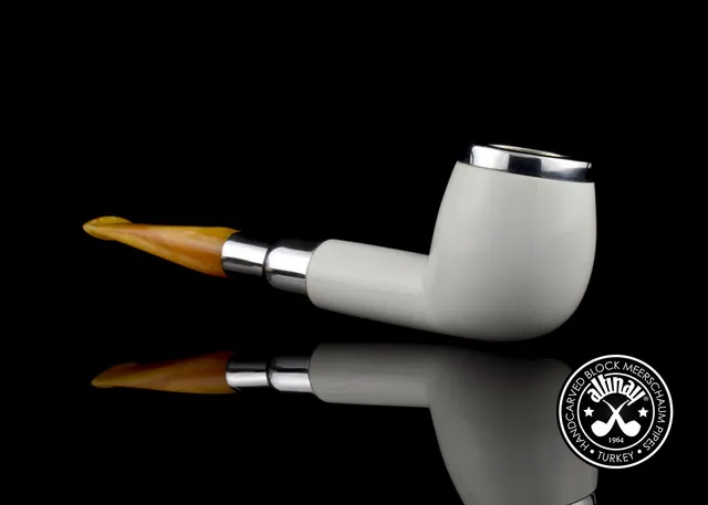 altinay-spigot-billiard-meerschaumpfeife-silber-top-2 image 1