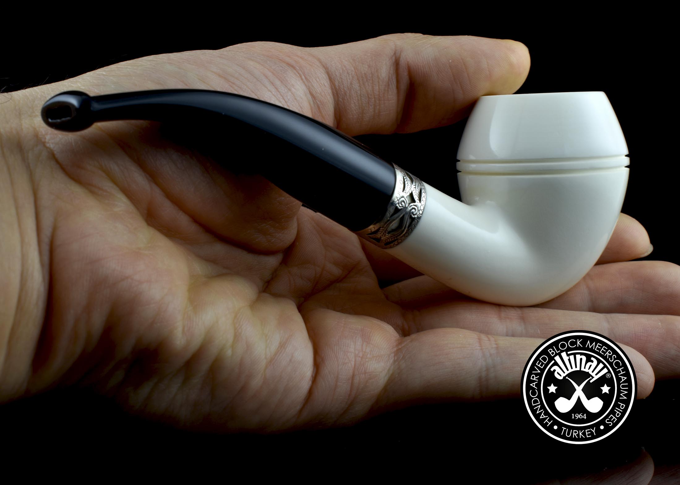 altinay-classic-rhodesian-meerschaumpfeife-silberring-3 image 4