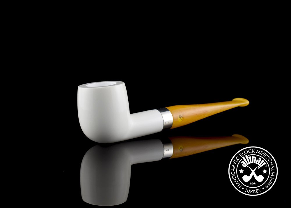 altinay-classic-billiard-meerschaumpfeife-mit-silberband image 1