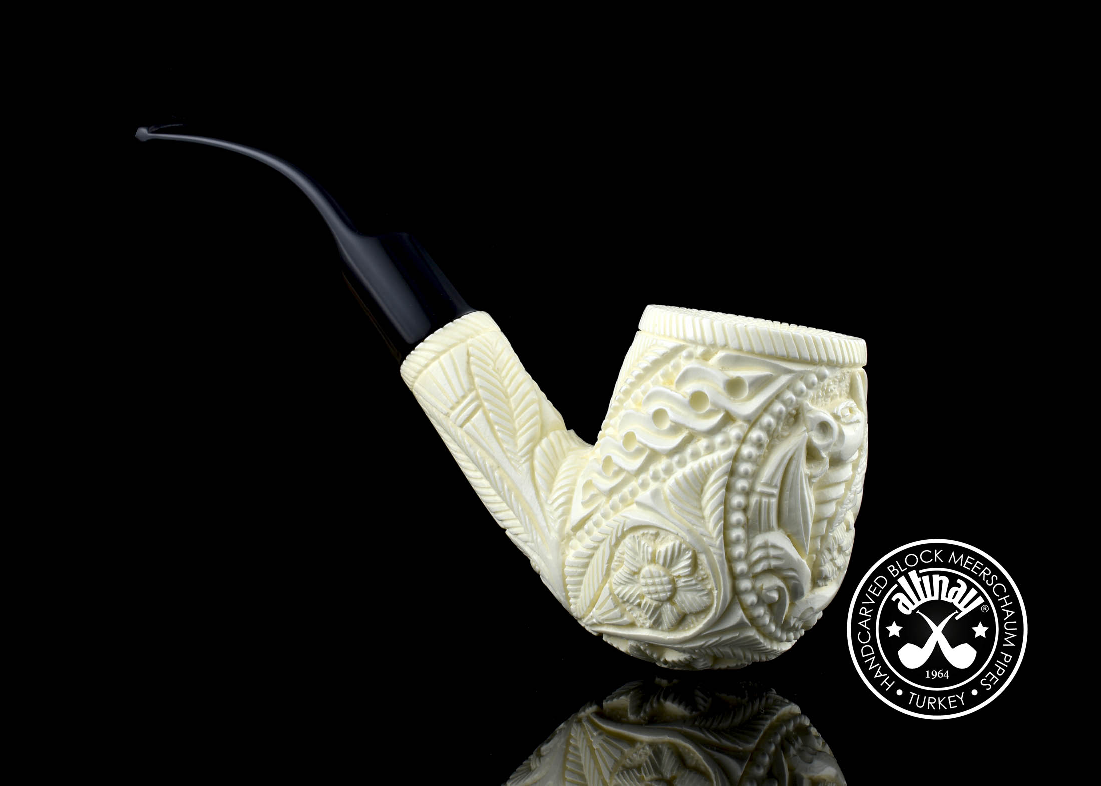 altinay-classic-bent-billiard-meerschaumpfeife-drache-motiv image 5