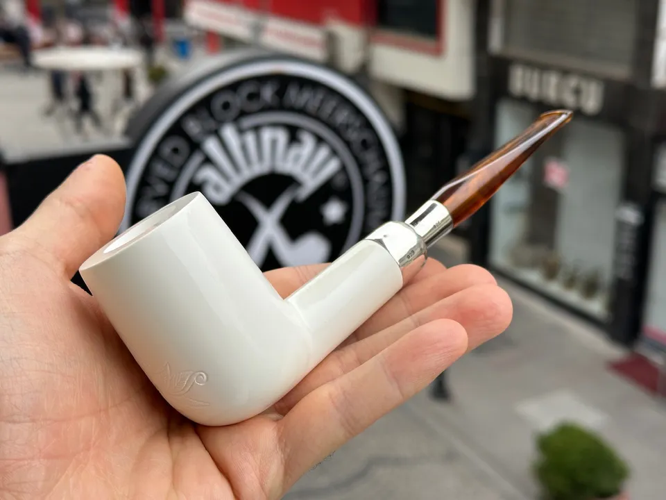 altinay-spigot-xl-billiard-meerschaumpfeife-silber-spigot image 1