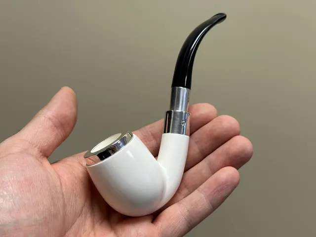 altinay-spigot-egg-meerschaumpfeife-silber-top-silber image 1