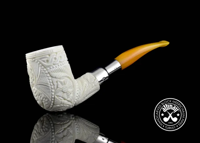 altinay-spigot-billiard-52242-meerschaumpfeife-drachenmotiv-silber image 1