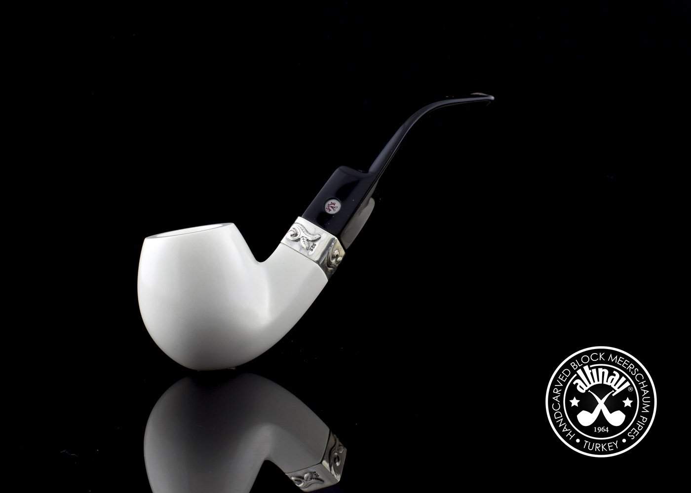 altinay-classic-apple-meerschaumpfeife-silberband-2 image 1