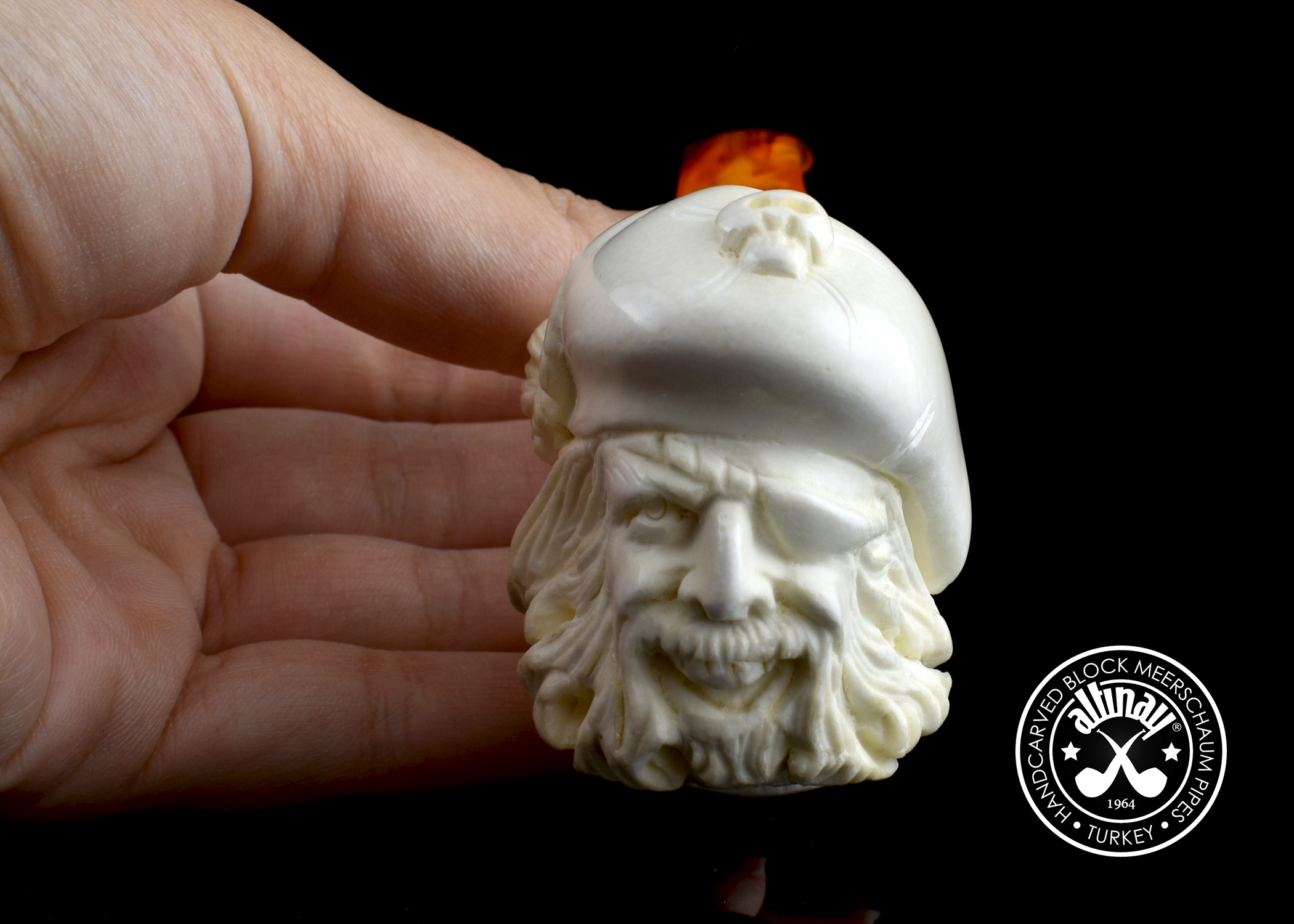 altinay-classic-pirate-meerschaumpfeife-piratenkopf-figur image 1