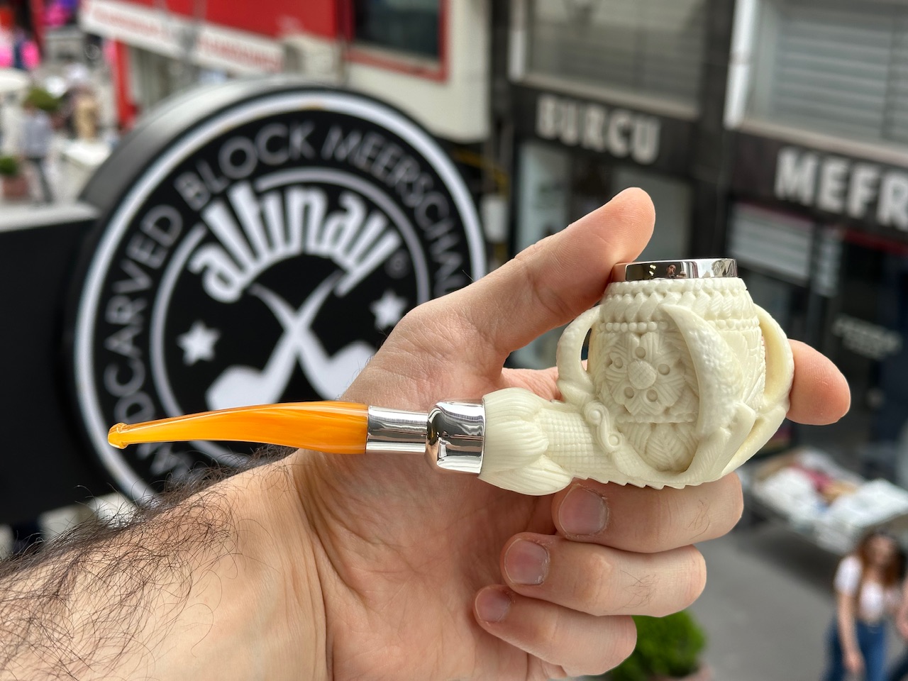 altinay-eagle-s-claw-top-silver-claw-meerschaumpfeife-spigot-silber image 3