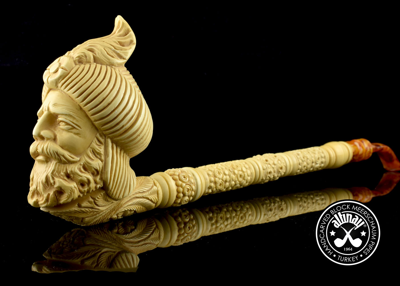 altinay-classic-sultan-saxophone-meerschaumpfeife-natur-handgeschnitzt image 7