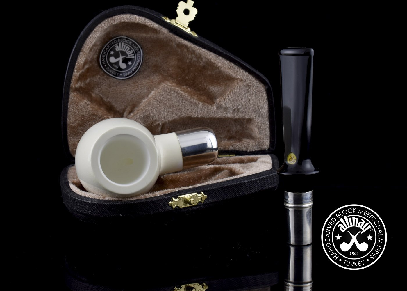 altinay-billiard-meerschaumpfeife-silber-spigot-tabakpfeife image 5
