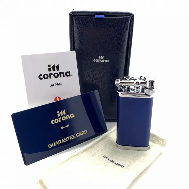 im-corona-old-boy-blue-chrome-pfeifenfeuerzeug-stopfer image 1