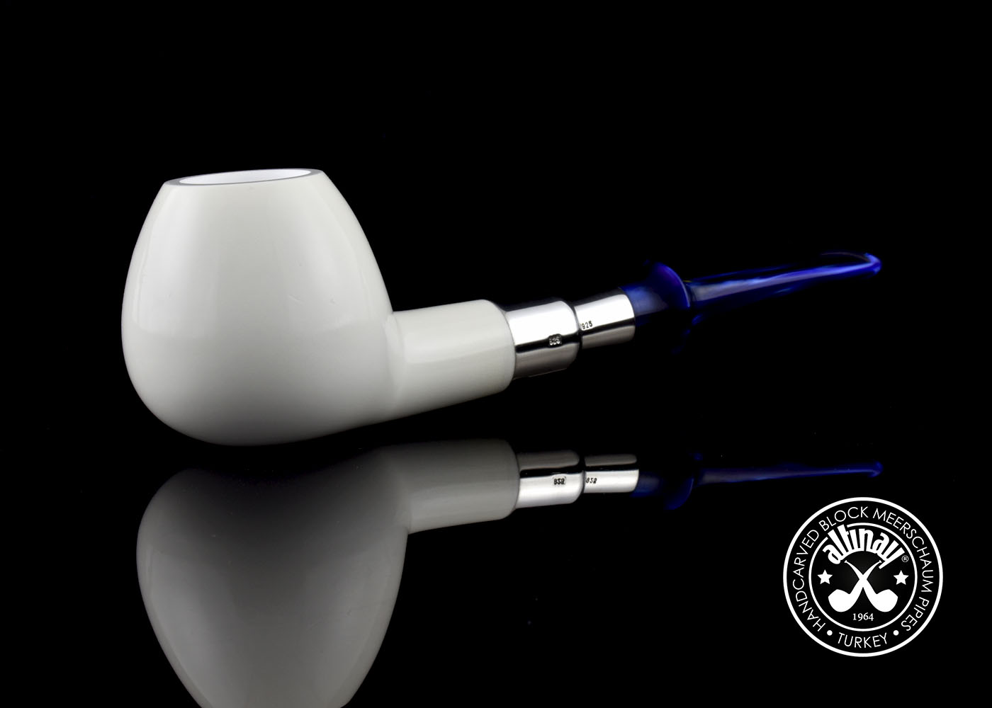 altinay-spigot-apple-meerschaumpfeife-silber-2 image 2