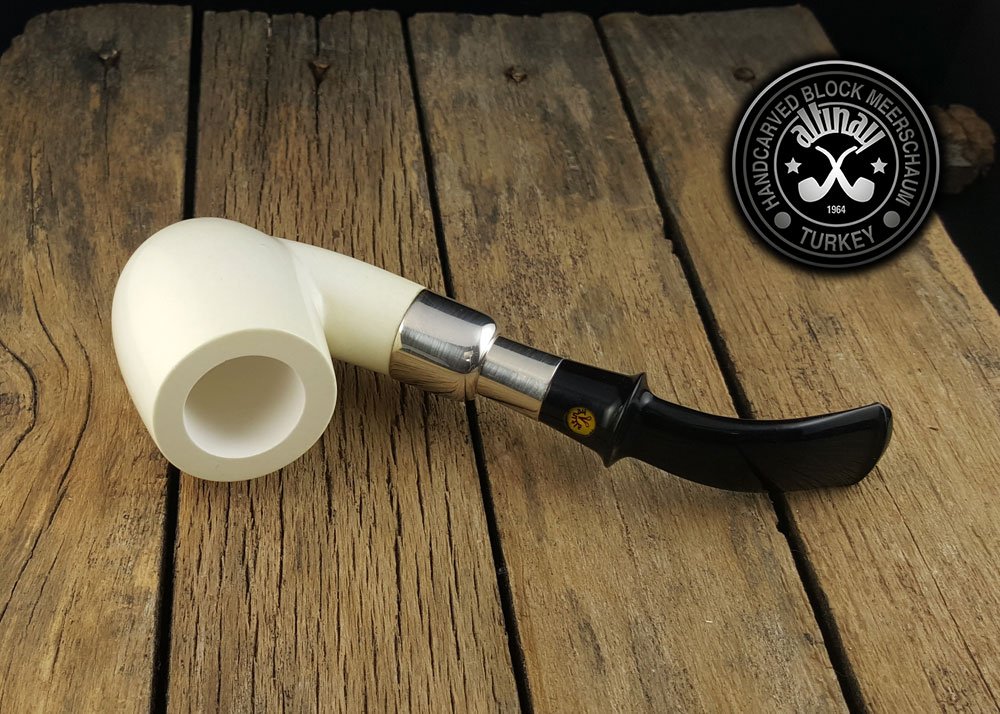 altinay-spigot-bent-silber-meerschaumpfeife-mit-etui image 3