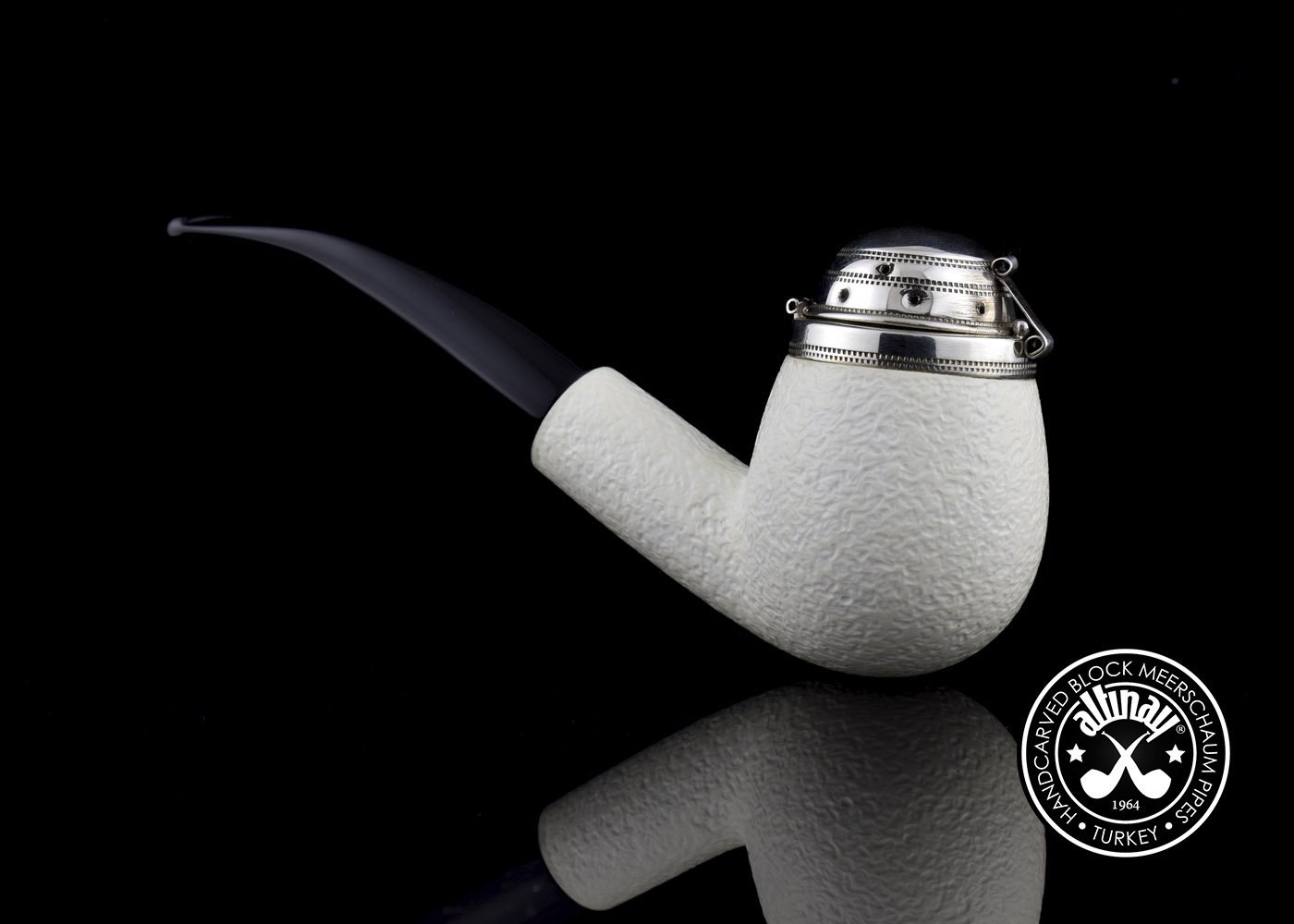 altinay-classic-bent-30623-meerschaumpfeife-silberdeckel image 4