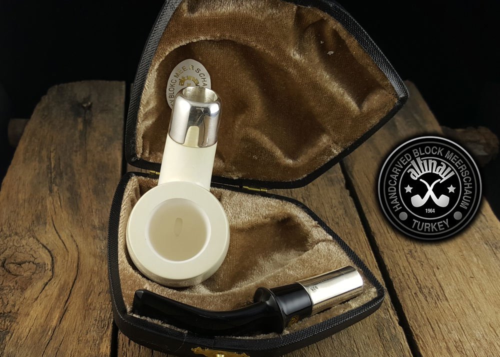 altinay-spigot-bent-silber-meerschaumpfeife-mit-etui image 7