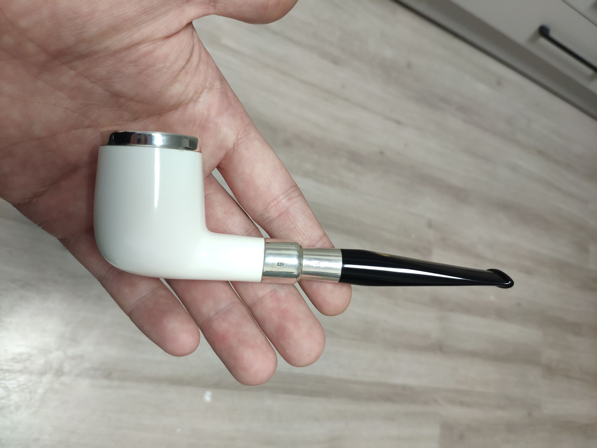 altinay-spigot-army-top-silver-billiard-meerschaumpfeife-2 image 1