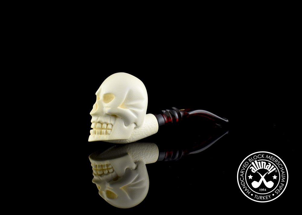 altinay-classic-skull-meerschaumpfeife-totenkopf-geschnitzt image 3